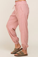 Mauve Smocked Joggers