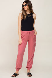 Mauve Maternity Jogger Pants