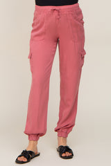 Mauve Maternity Jogger Pants