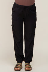 Black Maternity Jogger Pants