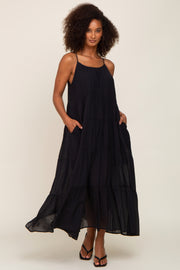 Black Tiered Maxi Dress