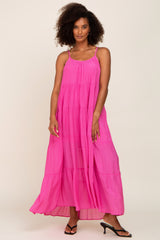 Fuchsia Tiered Maxi Dress