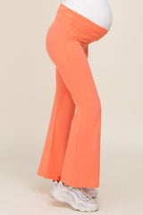 Coral Layered V-Front Maternity Leggings