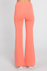 Coral Layered V-Front Leggings