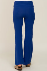 Blue Layered V-Front Maternity Leggings