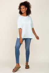 Mint Short Sleeve Pocketed Top