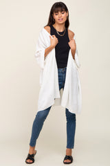 Ivory Knit Open Front Cardigan