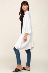 Ivory Knit Open Front Cardigan