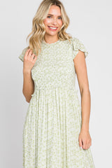 Mint Floral Tiered Maxi Dress