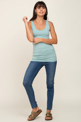 Mint Seamless Fitted Tank Top