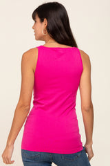 Fuchsia Seamless Fitted Tank Top