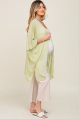 Lime Lightweight Side Slit Maternity Coverup