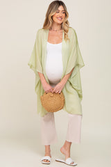 Lime Lightweight Side Slit Maternity Coverup