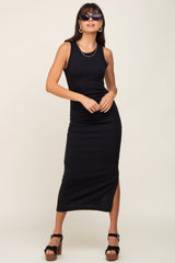 Black Fitted Midi Dress