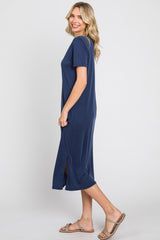 Navy Midi T-Shirt Dress