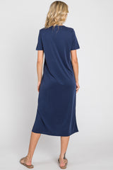 Navy Midi T-Shirt Dress