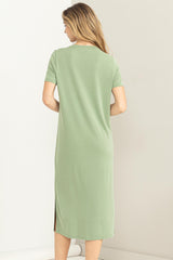 Green Midi T-Shirt Dress