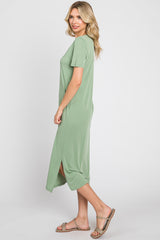 Green Midi T-Shirt Dress