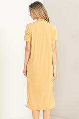 Yellow Midi T-Shirt Dress