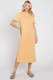 Yellow Midi T-Shirt Dress