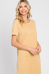 Yellow Midi T-Shirt Dress