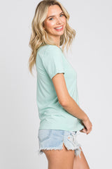 Mint Short Sleeve Top