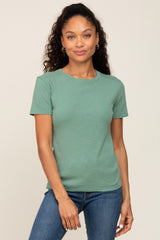 Green Short Sleeve Top