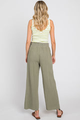 Olive Wide Leg Pants