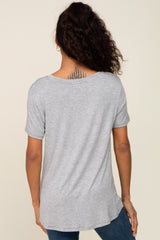 Grey V-Neck Tee