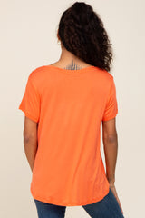 Orange V-Neck Tee