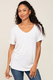 White V-Neck Tee