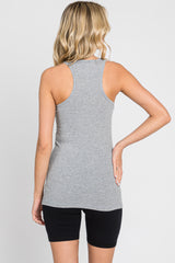 Heather Grey Ruched Side Tank Top