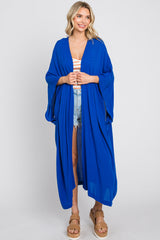 Royal Blue Open Front Long Coverup