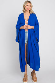 Royal Blue Open Front Long Coverup