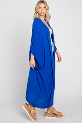 Royal Blue Open Front Long Coverup