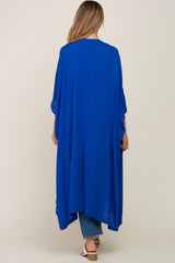 Royal Blue Open Front Long Maternity Coverup