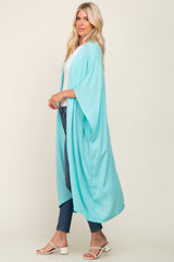 Mint Green Open Front Long Coverup