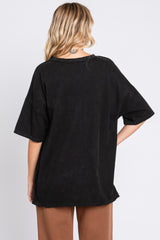 Black Exposed Seam Pocket T-Shirt