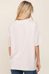 Beige Basic Oversized T-Shirt