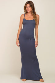 Blue Basic Maxi Dress