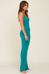 Turquoise Basic Maxi Dress