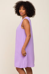 Lavender Sleeveless Pocketed Dress