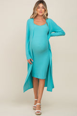 Jade Ribbed Cardigan 2 Piece Maternity Set