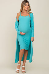 Jade Ribbed Cardigan 2 Piece Maternity Set