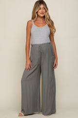 Olive Wide Leg Maternity Pants