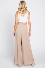 Taupe Wide Leg Pants