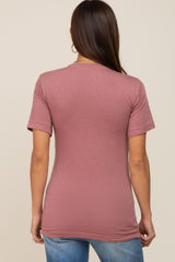 Mauve Mother Graphic Maternity Top