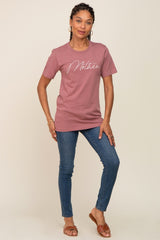 Mauve Mother Graphic Top