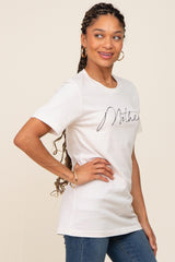 Ivory Mother Graphic Top