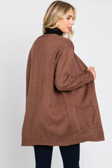 Brown Front Pocket Cardigan